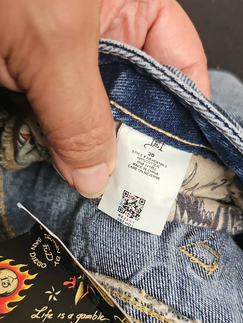 ED HARDY MULTI TATTOO BAGGY JEANS BFPM-05-001 - Picture 6 of 6